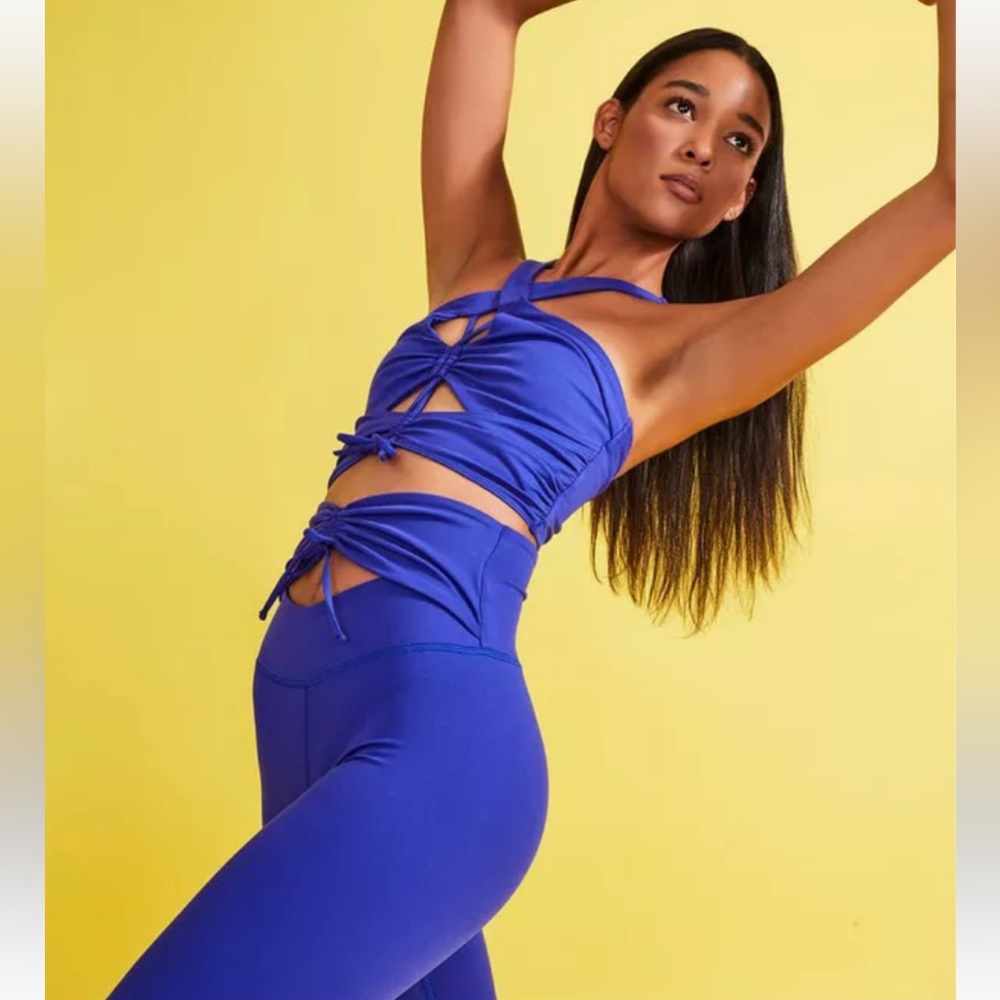 PatBo high rise cut out leggings. Spectrum blue. M. NWT